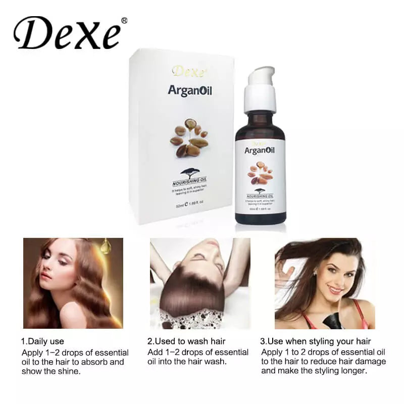 Dexe Hair Care Pure Argan Oil From Morocco Nourishing Oil Hair Treatment 50ml