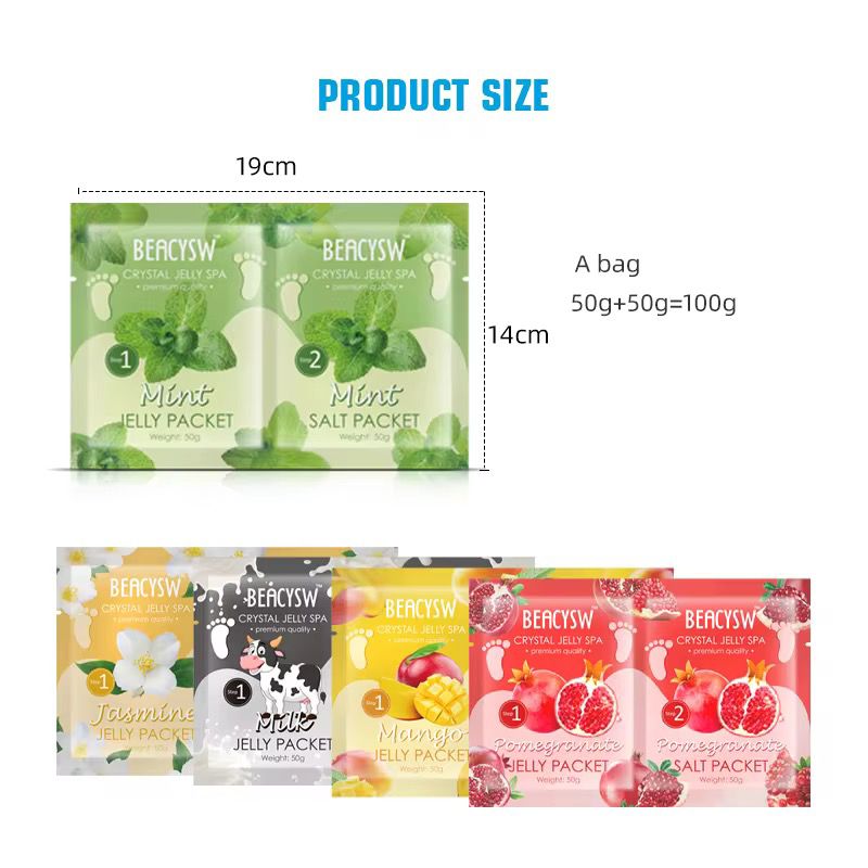 Powder Jelly Spa&nbsp;Pedicure Avry Pack of 2 Jelly Pedi Sea Salt Scrub Pedicure Foot Scrub