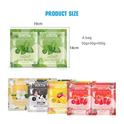 Powder Jelly Spa&nbsp;Pedicure Avry Pack of 2 Jelly Pedi Sea Salt Scrub Pedicure Foot Scrub