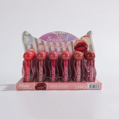 Miss Rose Seaweed Matte Lip Gloss 12Pcs Set