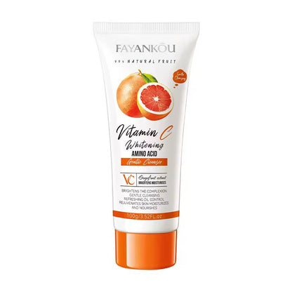 FAYANKOU Grapefruit VC Whitening Amino Acid Clean Makeup Residue Delicate Moisturizing Deep Cleansing Foam Face Wash Cleansing