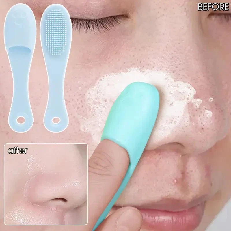 Soft Silicone Bristles Nose Pore Massager Nose Scrubbing Facial Cleaning Brush