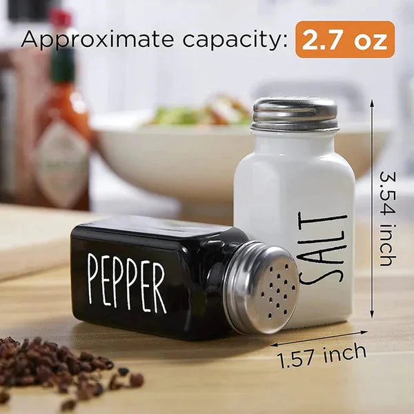 Salt And Pepper Glass Material Dispenser 2Pcs Set