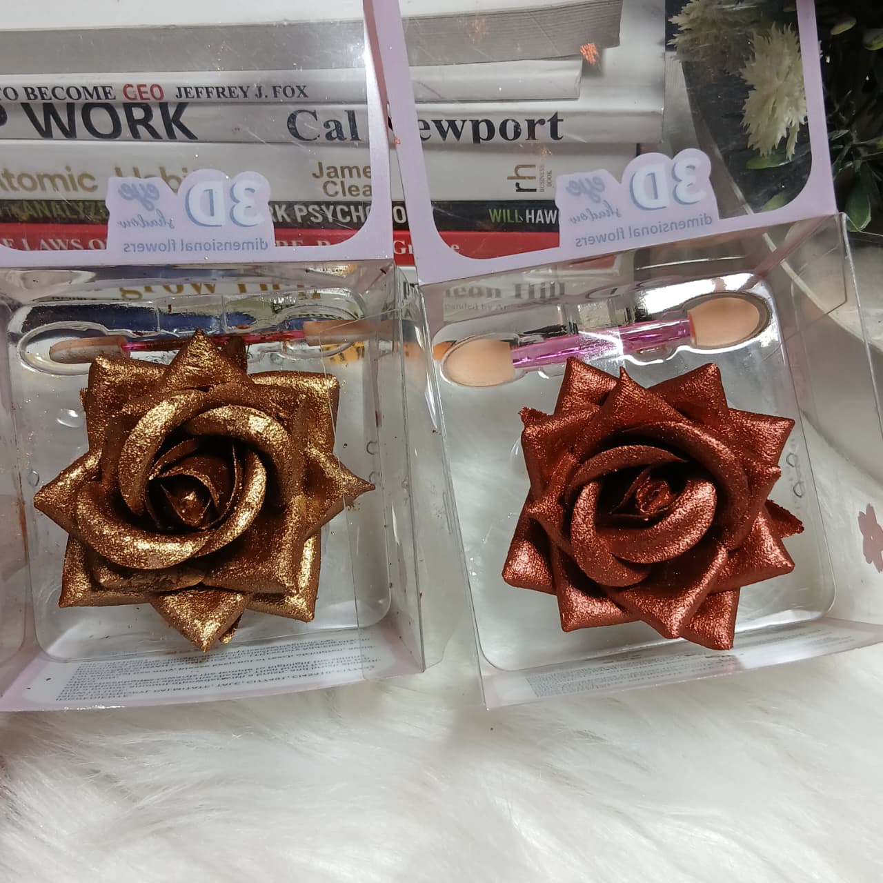 Loleeta 3D Three-dimensional Rose Highlighter + Eye Shadow Powder Easy Coloring Highlight Powder Face Contour Makeup