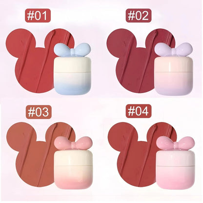 Mocallure Korean Bow Knot Lip Mud Long Lasting Lip Gloss 4Pcs Set