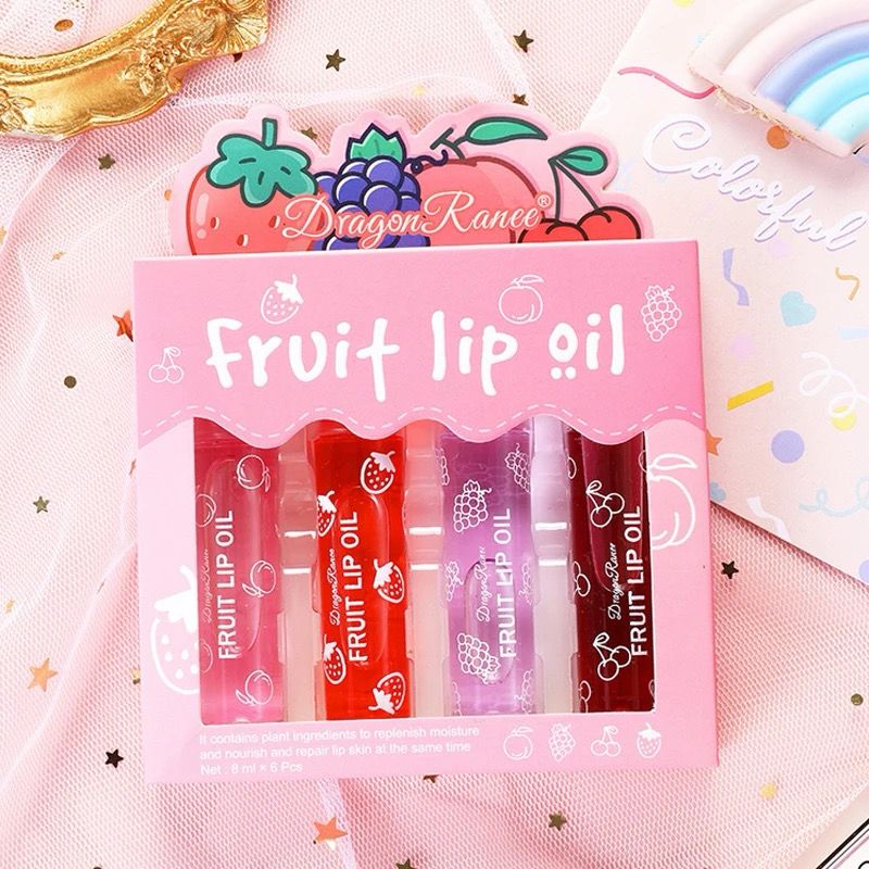 Dragon Ranee 4pcs Fruit Lip Oil