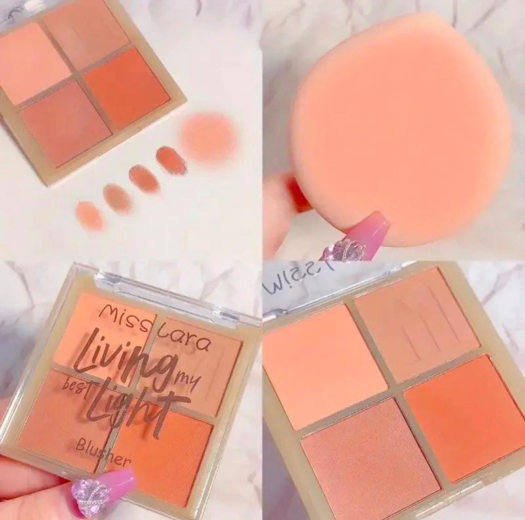 Miss Lara Living My Best Light Blsher 4 Color Blush Kit