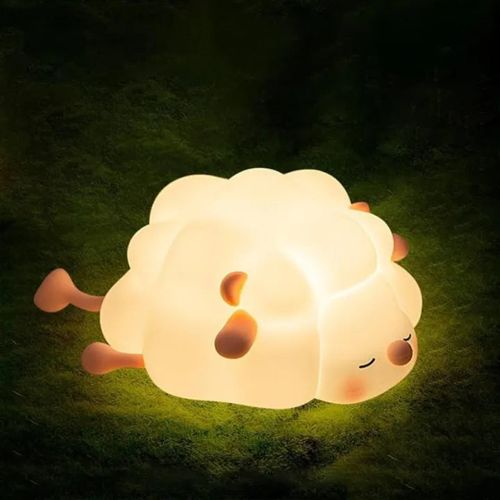 Silicone Sheep Night Lamp Rechargeable Touch Sensor Bedside Light
