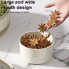 360 Degree Rotating 6 Grid Round Shape Spice Storage Box Spice Seasoning Container With Lid And Handle