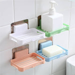 Wall Mounted Self Adhesive Self Draining Soap Tray Plastic Soap Dish