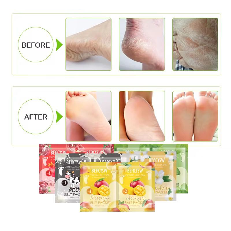 Powder Jelly Spa&nbsp;Pedicure Avry Pack of 2 Jelly Pedi Sea Salt Scrub Pedicure Foot Scrub