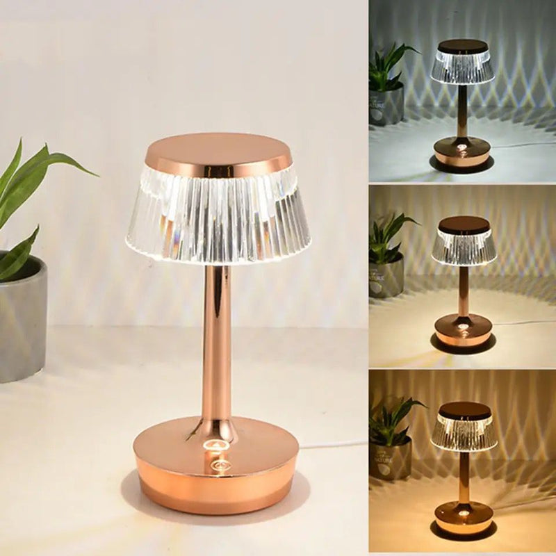 Romantic Luxury Acrylic Crystal Tabletop LED Lamp Touch Control