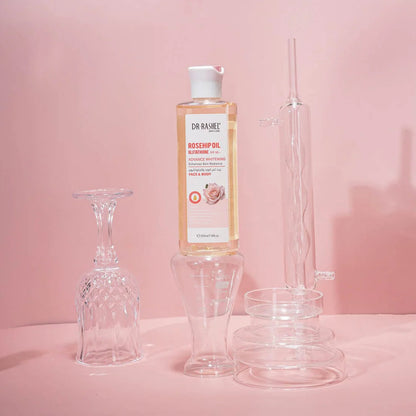 Dr Rashel Face & Body Rosehip Oil Glutathione SPF50+ Advance Whitening Enhances Skin Radiance
