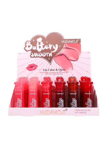 Hudamoji Buttery Smooth Lip Color & Gloss Pack of 6