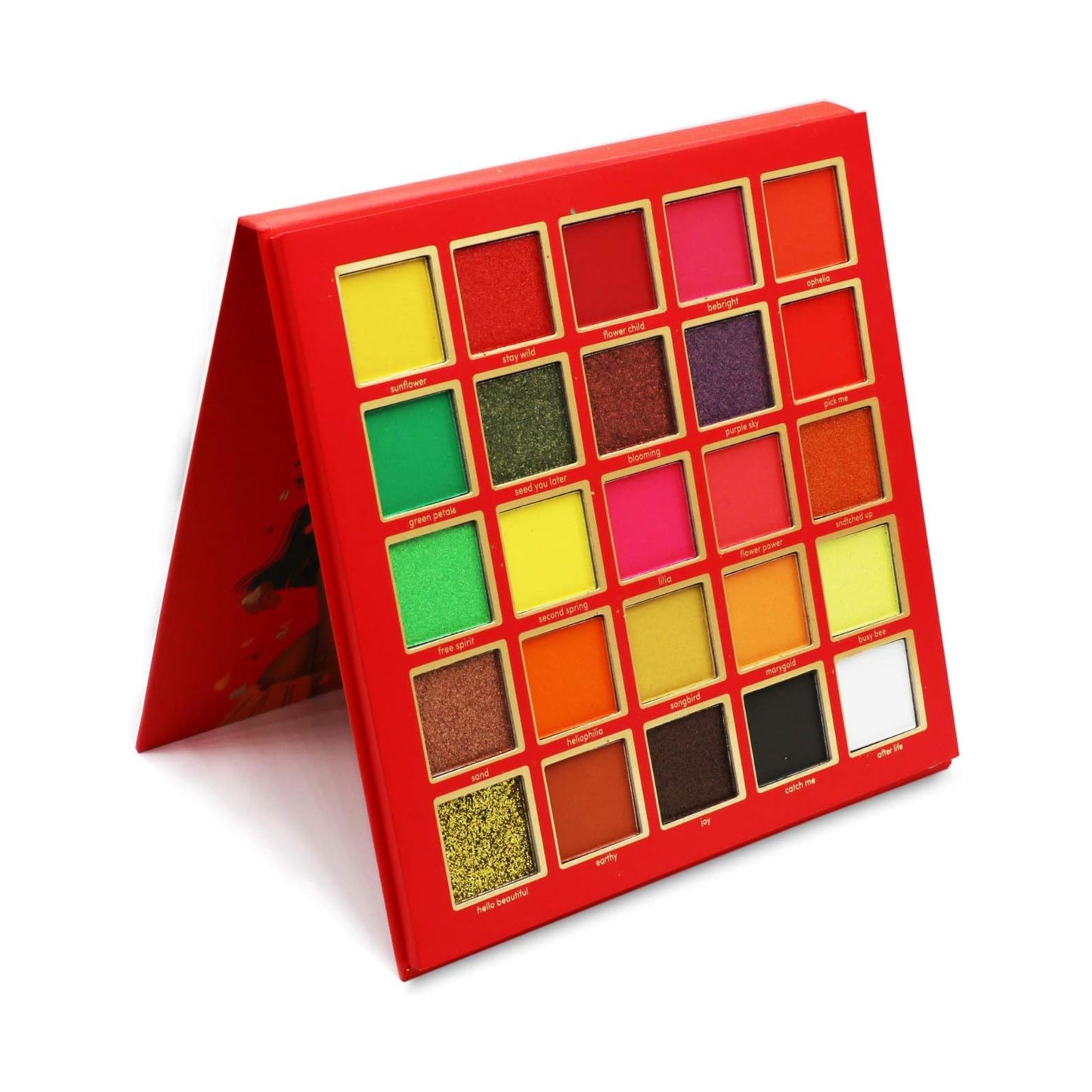Coco Urban Beauty Red Pop Eyeshadow Palette 25 Bright Colors Eyeshadow