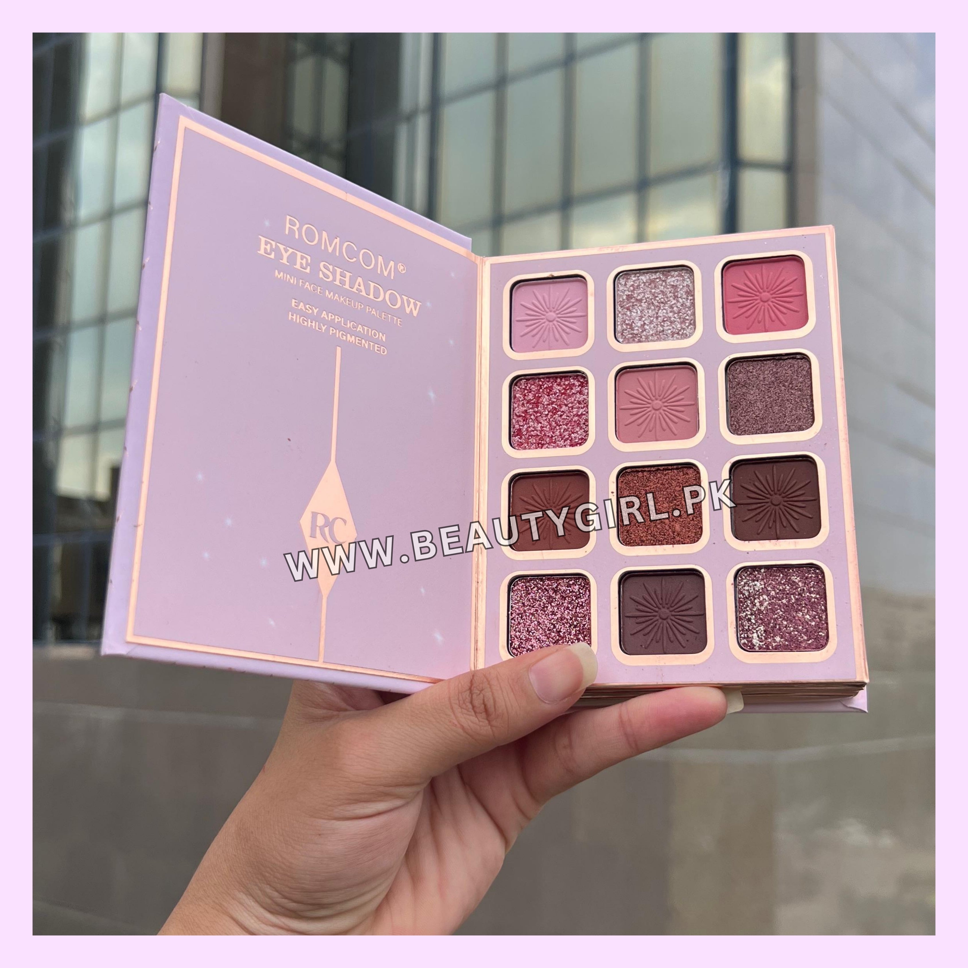 Romcom Mini Face Makeup Palette  Eyeshadow, Blusher, Highlighter & Lipgloss