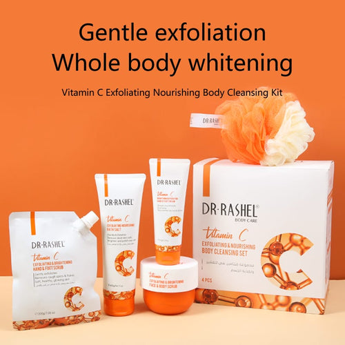 Dr Rashel  Vitamin C Exfoliating & Nourishing Body Cleansing Kit 4Pcs Set