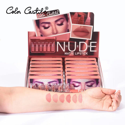 Color Castle Nude Shade Velvet Matte Lipstick Pack Of 6