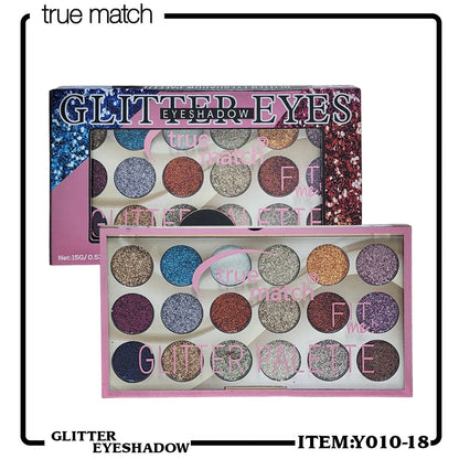 True Match Fit Me 18 Color Magic Glitter Eyeshadow Kit
