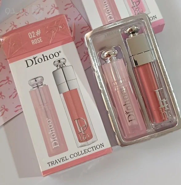 2in1 Lip Balm And Lip Gloss Travel Size Lip Set