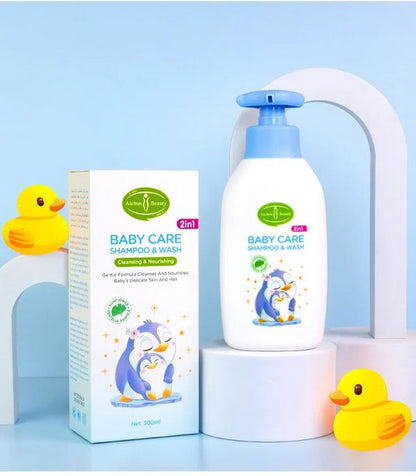 Aichun Beauty Natural Baby Shampoo And Body Wash 2 In 1 Moisturizing Gently Baby Body Care Cleaning Wash Nourishing 300ml