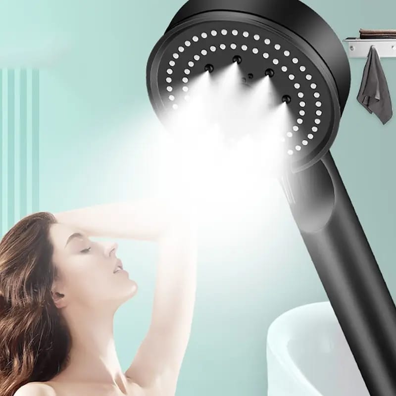 Multifunction 3 Mode Adjustable High Pressure Shower One-key Stop Water Massage Shower Head Water Saving Nozzle