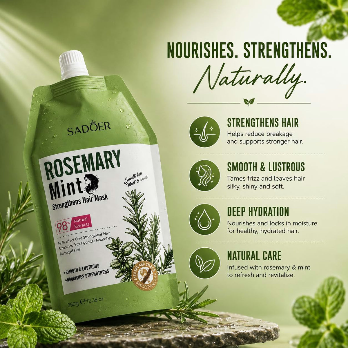 Sadoer Rosemary Mint Hair Mask 350g