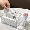 Rabbit Premium Acrylic Transparent Tissue Box With Remote Control Holder