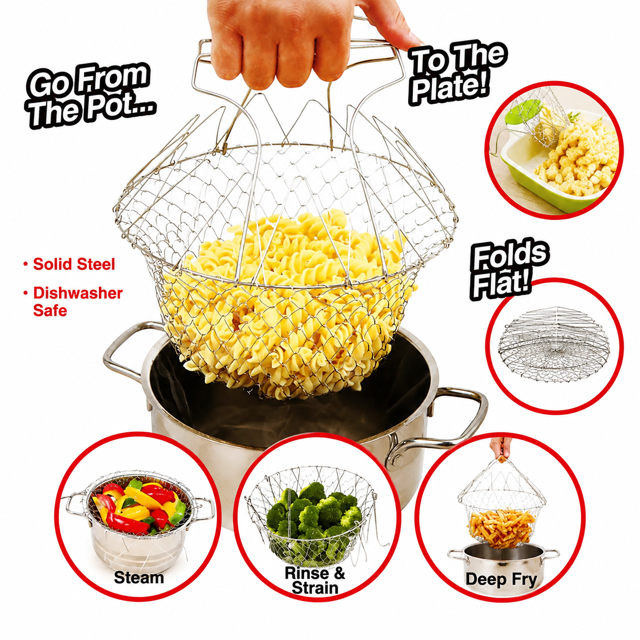 Multifunctional Kitchen Strainer Basket