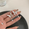 Fashion Jewellery Metal Butterfly Earring Silver