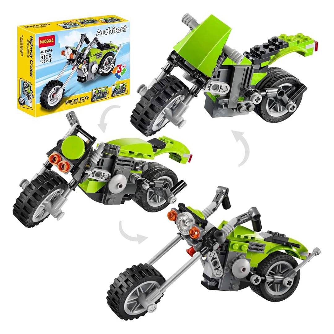 3in1 Architect Series Super Bike Building Block Architect Blocks Highway Cruiser Toy Set