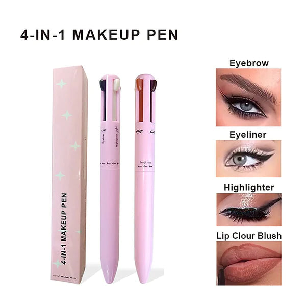 4in1 Makeup Pen Eyeliner Lip Liner Eyebrow Pencil Highlighter