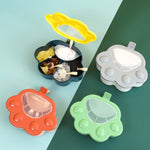 Cat Paw-Shaped Seasoning Box Large Capacity Plastic Container With 5 Grids