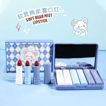 HengFang Soft Bear Mist Lipstick 6 Color Set