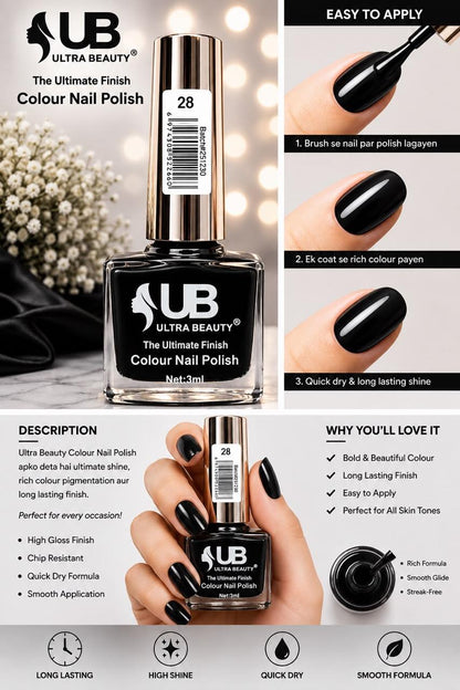 Ultra Beauty Colour Nail Polish – 3ml (Set E)