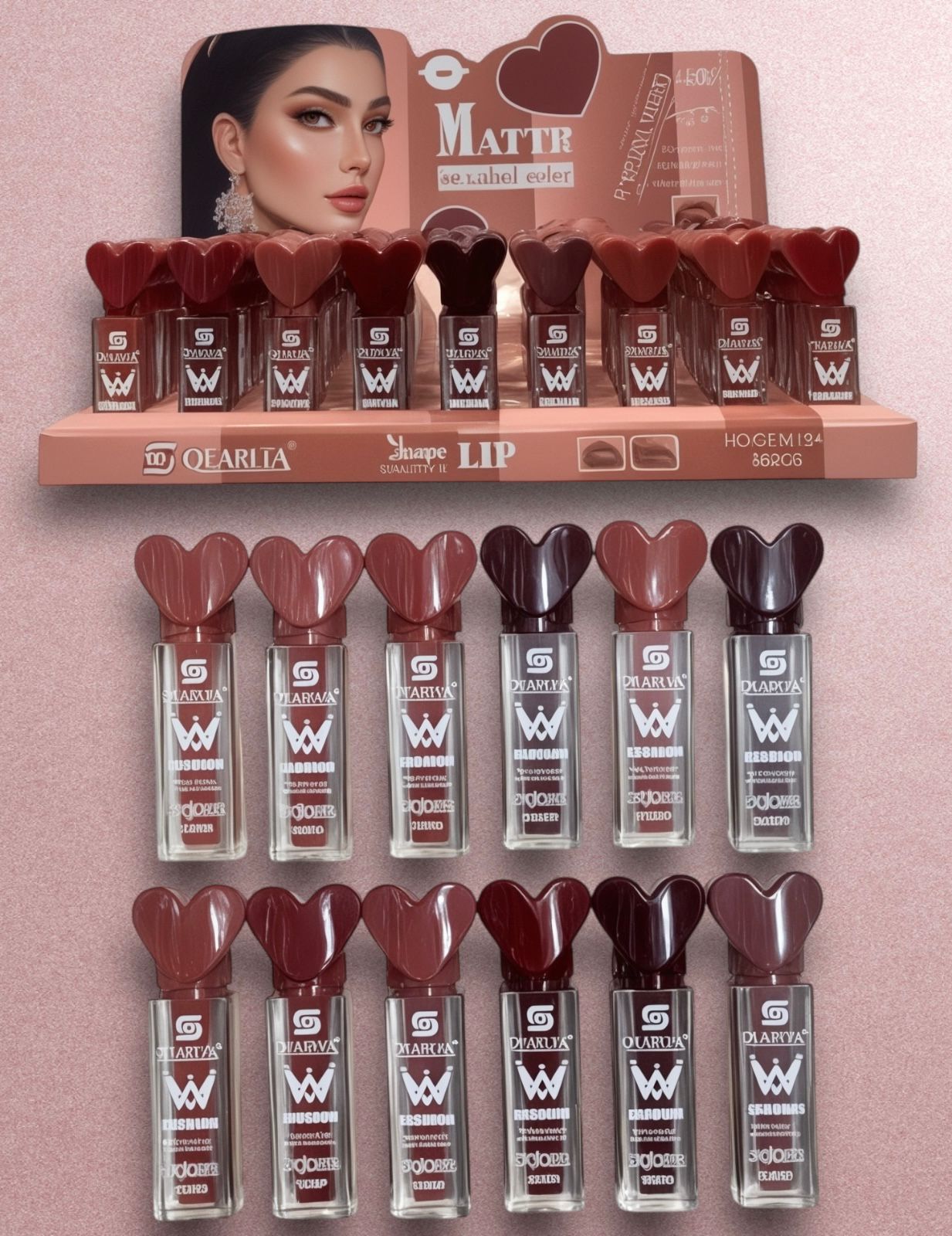 QEARLYA 12pcs Bold shades Matte perfection Lip Gloss Set