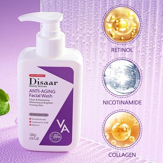 Disaar VA Anti-Aging Facial Wash Retinol Nicotinamide Hyaluronic Acid Essence