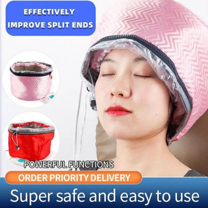 Electric Thermal Hair Steamer Cap for Hair SPA Waterproof Deep Conditioning Thermal Heat Hat Heater