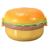 Burger Shape Double Layer Plastic Lunch Box with Spoons