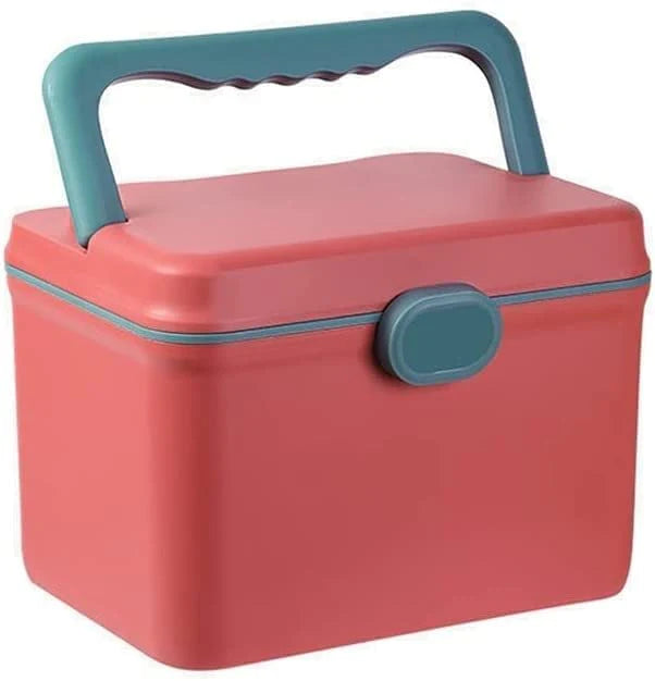 Portable Handle Double Layer First Aid Medicine Storage Box