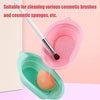 Silicone Foldable Makeup Brush Cleaning Pad Bowl