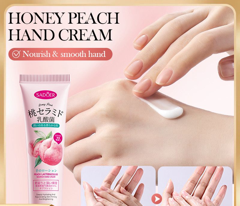 Sadoer Honey Peach Lactobacillus Hydrate Hand Cream