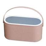 Travel Makeup Case Cosmetics Organizer With LED Light Mirror Cosmetic Box