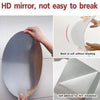 Self Adhesive Acrylic Non Glass Mirror Wall Sticker Oval Shape