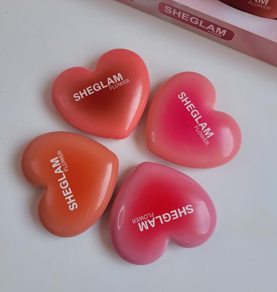 Sheglam Heart Blush Set Creamy Blendable Blusher for Girls Pack of 4