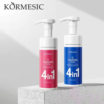 KORMESIC 4in1 Cleanser Blue Pink Mousse for Facial Wash Moisturizer Organic Supply Reduce 150ml