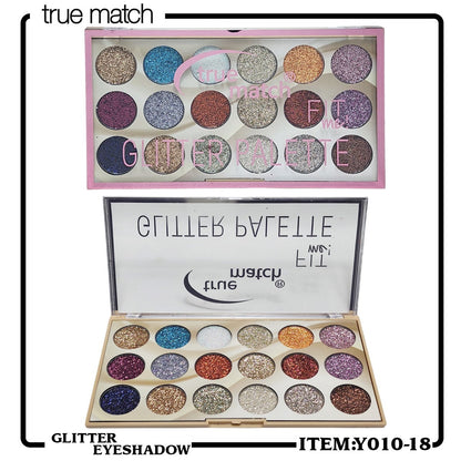 True Match Fit Me 18 Color Magic Glitter Eyeshadow Kit