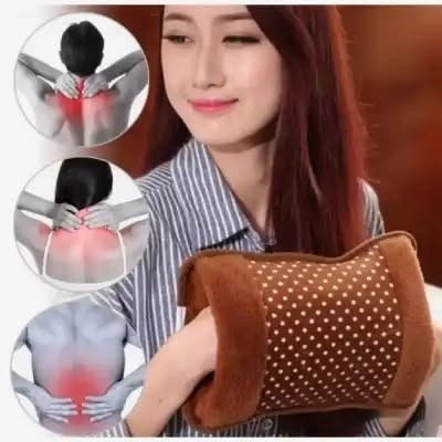 Portable Electric Rechargeable Velvet Hot Water Warmer Bag Pad Back Knee Pain Relief Heating Gel Pad