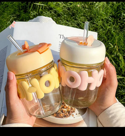 Coffee Mug With Straw With Silicone Sleeve