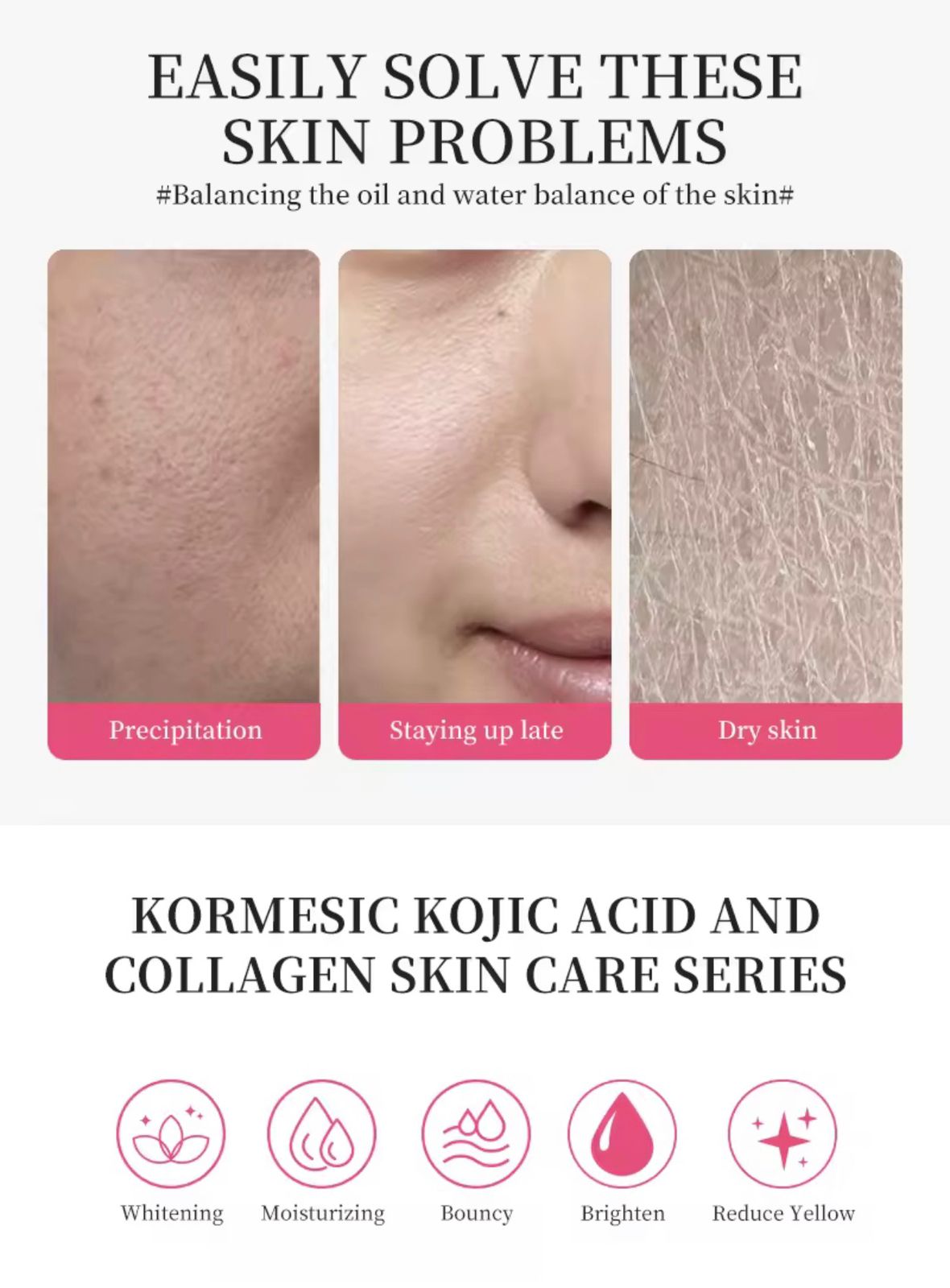 KORMESIC Lightening Face Whitening Cream Kojic Acid Collagen Face Cream